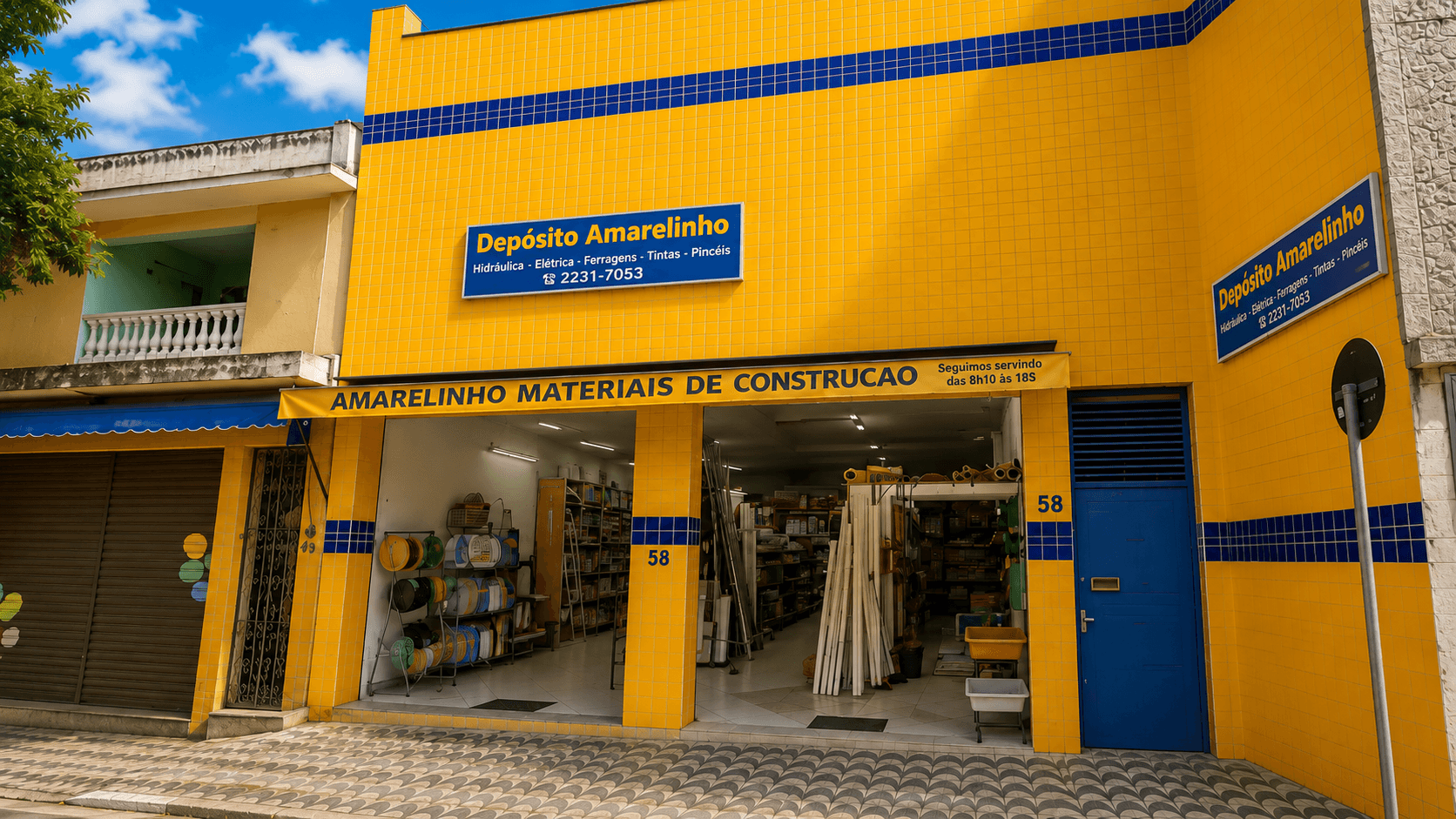 Fachada do Depósito Amarelinho