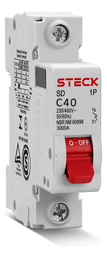 Dijuntor unipolar 40A- Steck