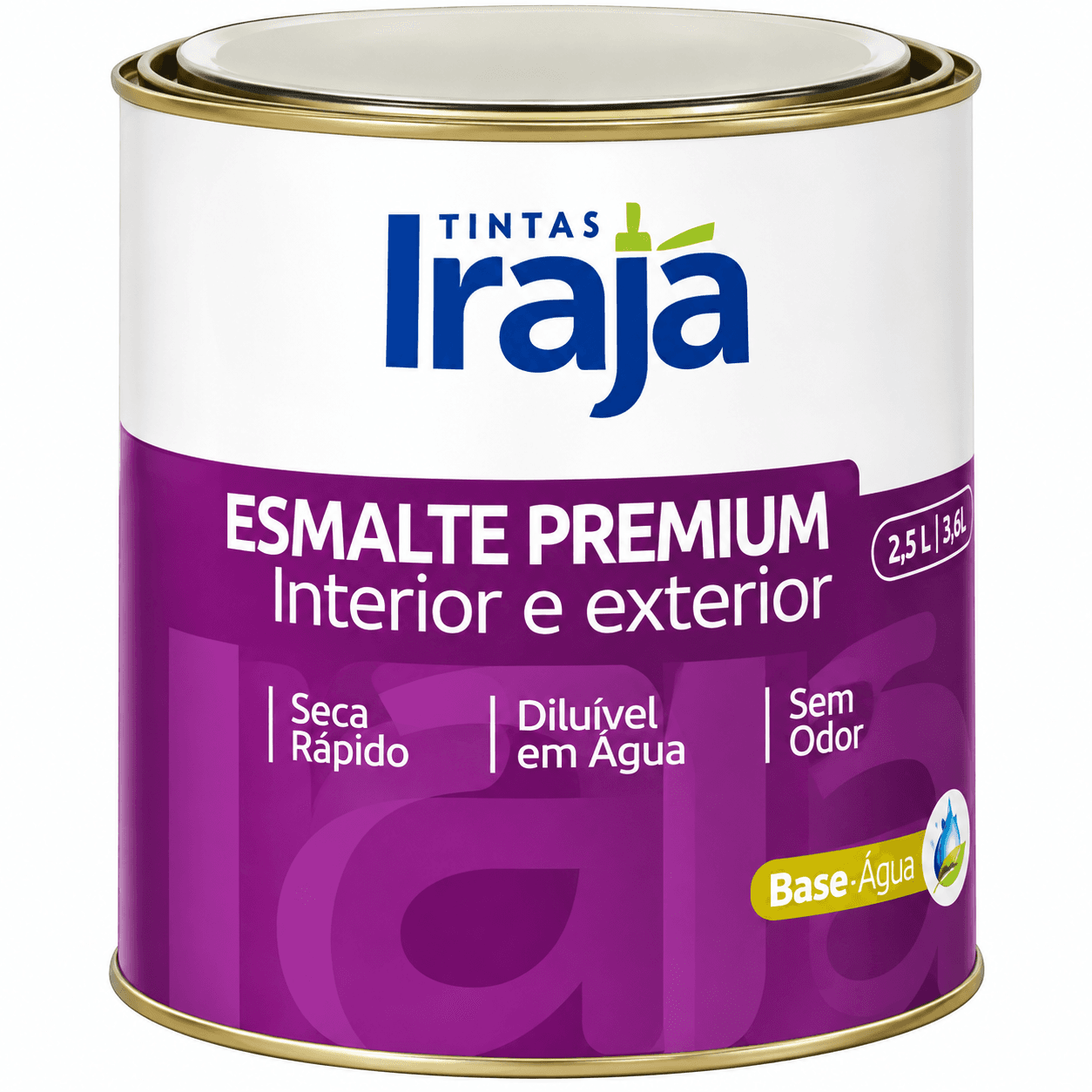 Tinta Esmalte Fosco à Base de Água Irajá 1/4