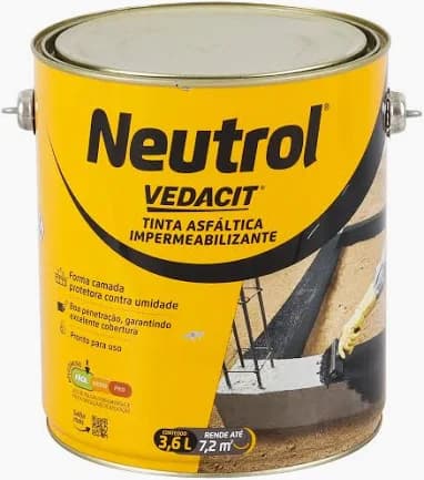 Neutrol tinta asfáltica impermeabilizante 3,6 L - imagem 1