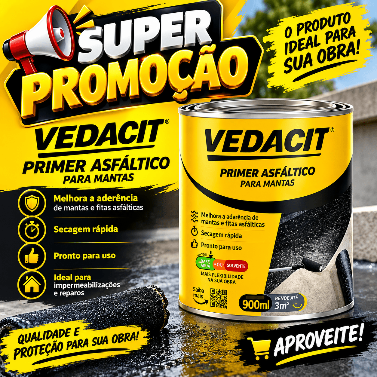 Prime para manta-900ml -Vedacit
